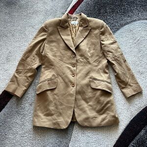 Sahza Tan Cashmere Blend Blazer Coat